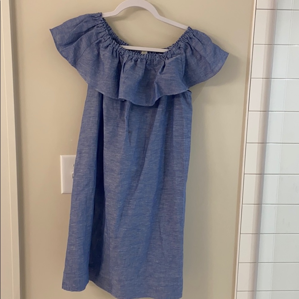 Kids blue off shoulder dress